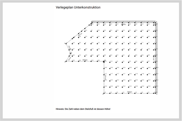 Verlegplan des Konfigurators