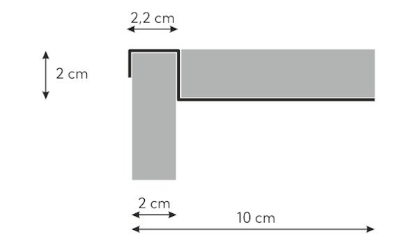 Cross section drawing border profile 2