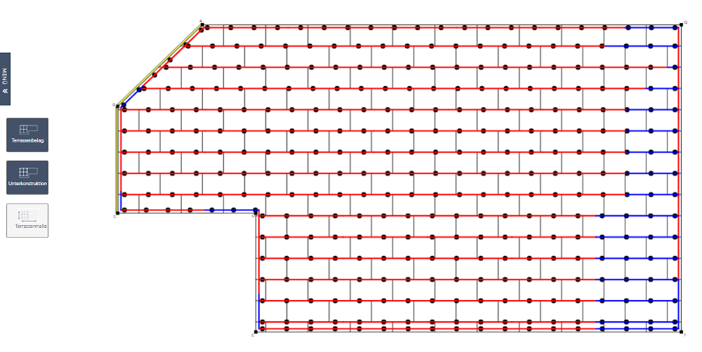 Ansicht 1 der Planung des Schienensystems