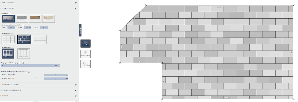Schritt 2 der Planung des Schienensystems