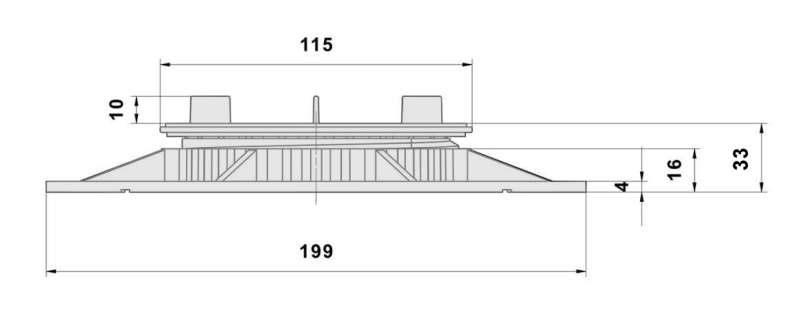 Technische Zeichnung Gemini 2,3 bis 3,3cm