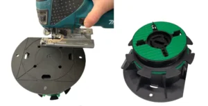 Abschneiden des Stelzlagers EasyPro an der Unterseite