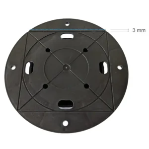 Markierung der 3mm Schnittkante an der Basis des Stelzlagers EasyPro für Setzstufen-Clips