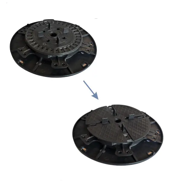 Stelzlager Titan mit und ohne Anti-Rutsch- und Anti-Akustik-Auflage