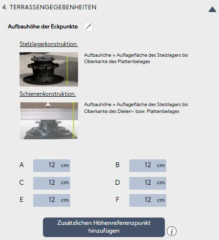 Vierter Schritt der Planung eines Randabschlusses mit dem Konfigurator