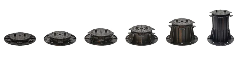 Darstellung aller Typen von Titan-Stelzlagern