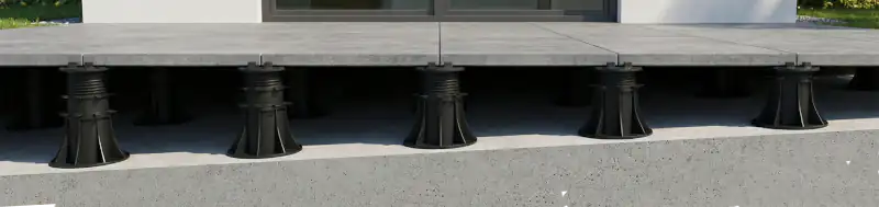 Darstellung einer Terrasse mit schrägem Rand