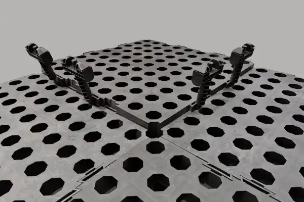 Darstellung der Entriegelung von Basismodulen mittels vier Entriegelungs-Schlüssel