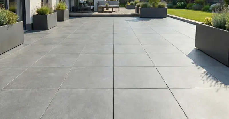 Verlegte Fläche mit Titan Stelzlager