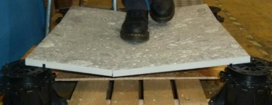 Zustand der Platte 30 Sekunden nach Plattenbruch