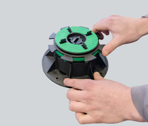 Darstellung der Höhenverstellung mittels Verstellring