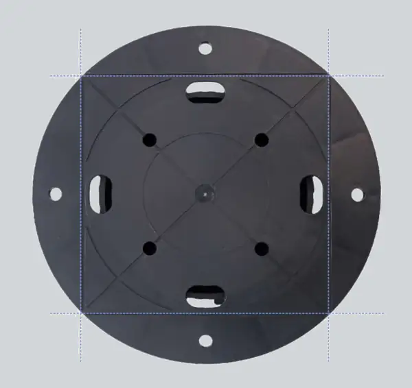 Darstellung der Schnittkanten an der Basis beim Stelzlager EasyPro