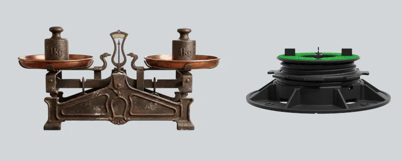 Darstellung einer Waage mit Stelzlager EasyPro