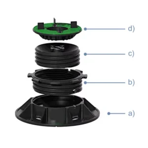 Technische Explosionsdarstellung des Stelzlagers EasyPro